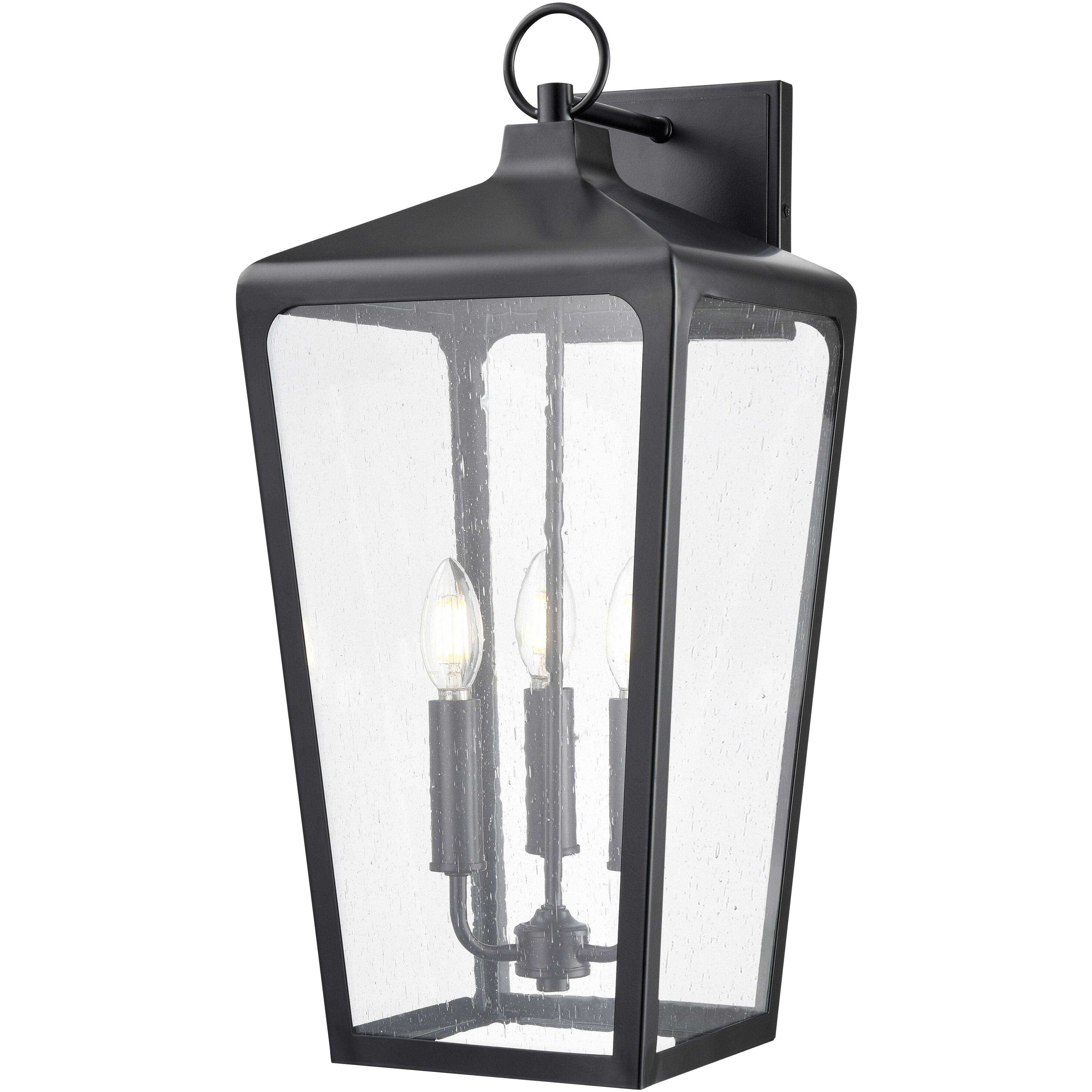 Brooks 3 Light 22.75 inch Powder Coated Black Outdoor Wall Sconce